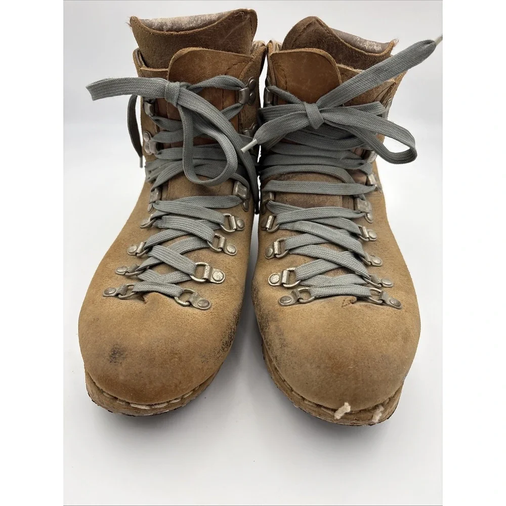 Vintage Mountaineering Hiking Boots Suede Men's Size 10 Brown